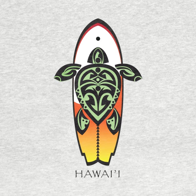 Tribal Turtle Tattoo Surfer Dude / Hawai'i by srwdesign